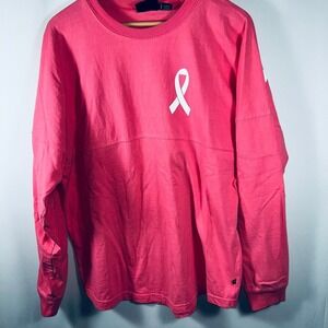 Women's fuchsia pink‎ oversized Pennant sportswear Sweatshirt "Pink Out2017"